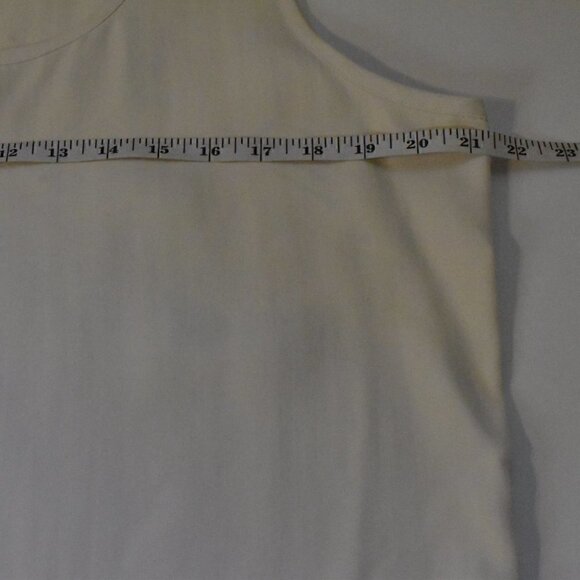 Pineapple Paradise 100% Silk Tank Top Off White Size 16 - Picture 4 of 7
